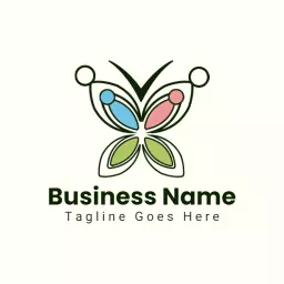Embracing Family Connections Through Vibrant Butterfly Logo Template