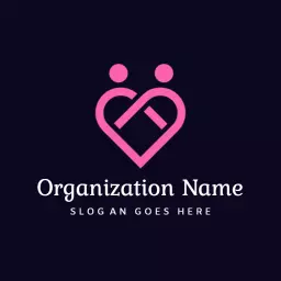 Embracing Love and Unity Through Heart Organization Logo Template