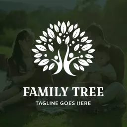Embracing Nature and Togetherness in Family Tree Logo Template