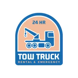 Emergency 24-Hour Tow Truck Services with Efficient Rental Logo Template