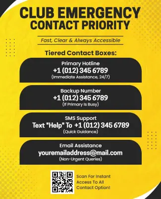 Emergency Contact Information Priority Flyer Template