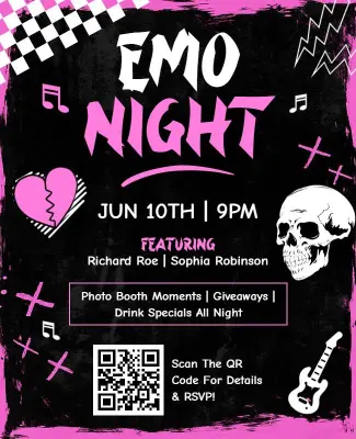 Emo Night Music Event Flyer Template