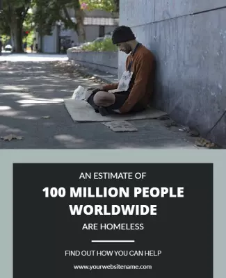 Emotional Awareness Campaign for Global Homelessness Poster Template