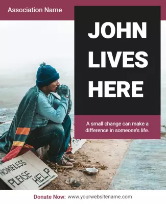 Emotional Awareness Campaign for Homelessness Poster Template