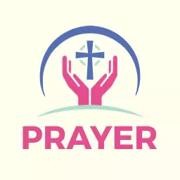 Emphasizing Faith with Hands and Cross in Prayer Logo Template