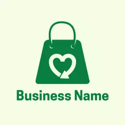 Emphasizing Love for Nature with Green Recycle Logo Template