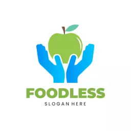 Emphasizing Wellness with Green Apple and Hands Logo Template