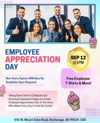 Employee Appreciation Day Celebration Event Flyer Template