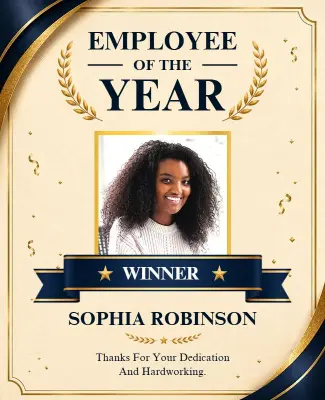 Employee of the Year Winner Announcement Flyer Template