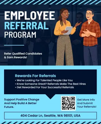 Employee Referral Incentive Program Poster Template