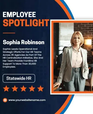 Employee Spotlight HR Achievement Flyer Template