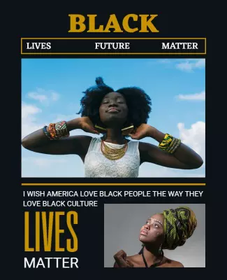 Empowering Black Lives Matter Cultural Expression Poster Template