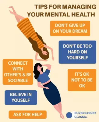 Empowering Colorful Mental Health Tips Poster Template