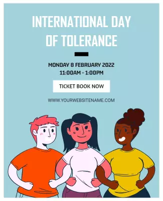 Empowering Community Unity International Day of Tolerance Poster Template