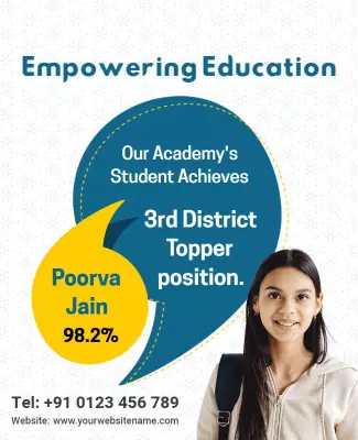 Empowering Education Achievement Celebration Poster Template