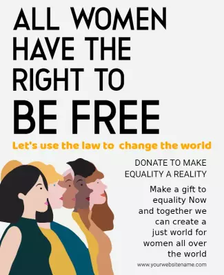Empowering Feminist Equality Advocacy Campaign Poster Template