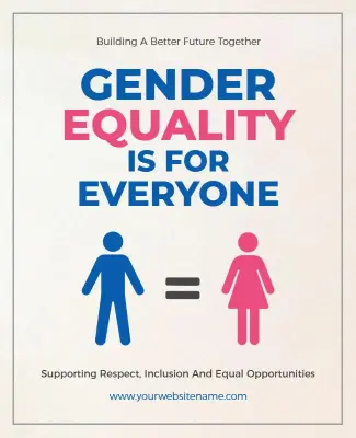 Empowering Gender Equality for Everyone Poster Template