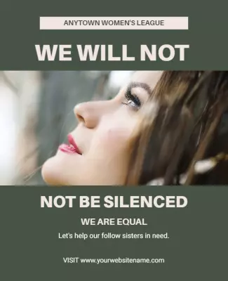 Empowering Green Advocacy for Women's Rights Poster Template