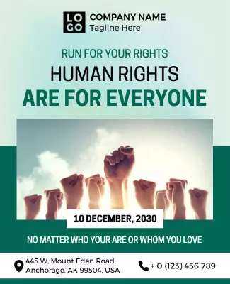 Empowering Green Human Rights Awareness Campaign Poster Template