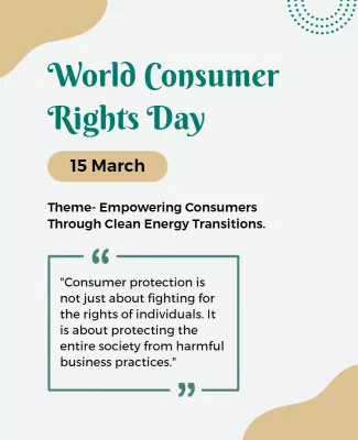 Empowering Green Theme for World Consumer Rights Day Poster Template