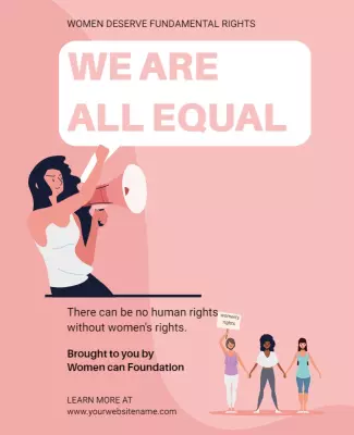 Empowering Inclusive Women Rights Advocacy Poster Template