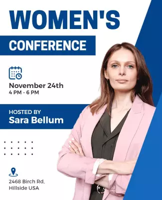 Empowering Womens Conference Event Flyer Template