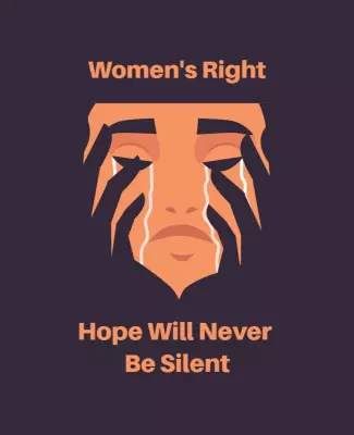 Empowering Women's Rights Advocacy Awareness Poster Template