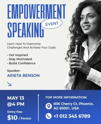 Empowerment Speaking Event Poster Template