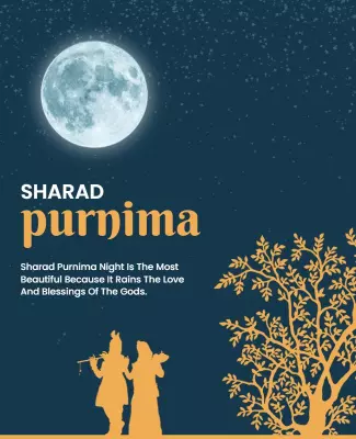 Enchanting Moonlit Sharad Purnima Celebration Poster Template