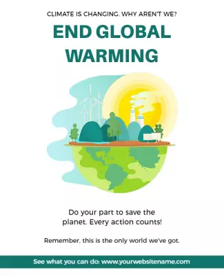 End Global Warming Awareness Flyer Template