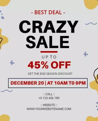 End Of Season Crazy Sale Flyer Template