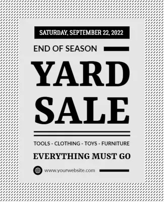 End Of Season Yard Sale Flyer Template