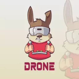 Energetic Character with Drone Racing Theme in Esports Logo Template