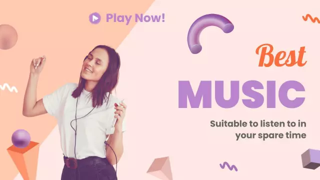 Energetic Dance Vibes Music YouTube Thumbnail Template