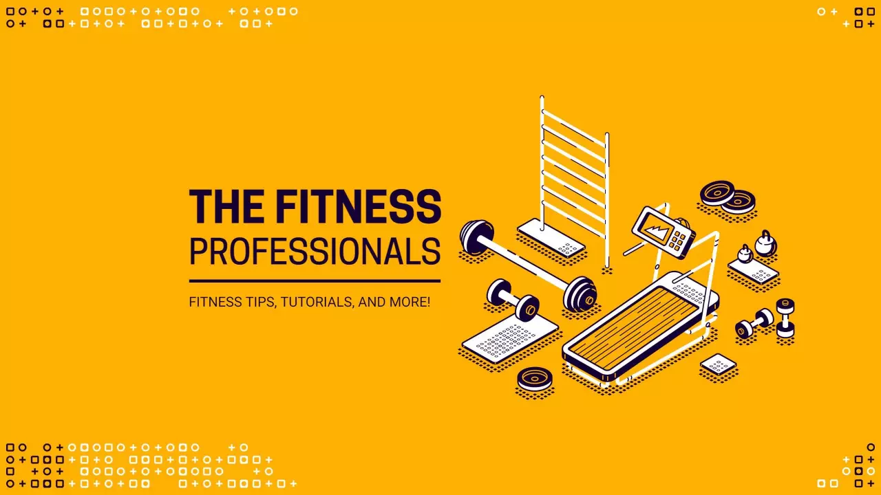 Energetic Fitness Equipment on Bold Yellow YouTube Banner Template