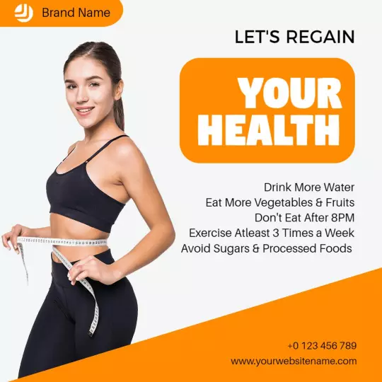 Energetic Nutrition Tips for Regaining Your Health Ad Template