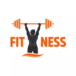 Energetic Orange Fitness Logo Featuring Weightlifting Action Logo Template
