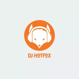 Energetic Orange Fox Design Represents DJ Enthusiasm Logo Template