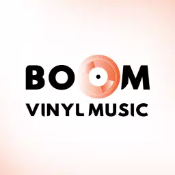 Energetic Orange Vinyl Record Showcasing Music Vibes Logo Template