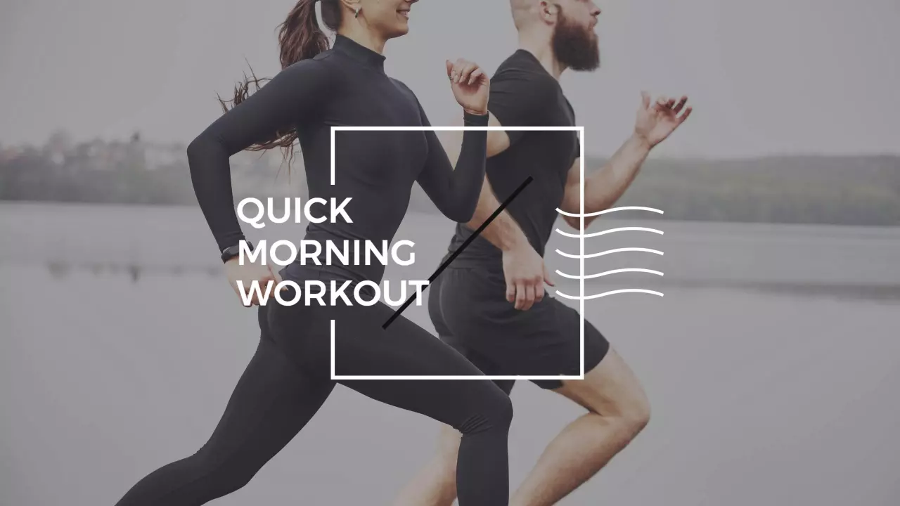 Energetic Outdoor Running Scene for Quick YouTube Workout Banner Template