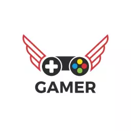 Energetic Wings and Controller Design for Gaming Logo Template