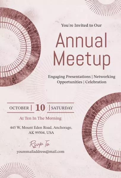 Engaging Annual Business Meetup Networking Invitation Template