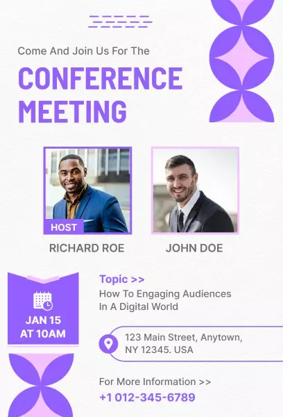 Engaging Audience Digital World Conference Invitation Template