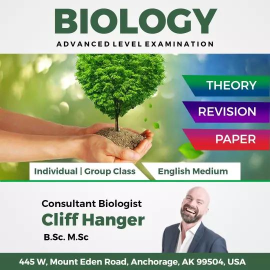 Engaging Biology Exam Preparation with Consultant Support Ad Template