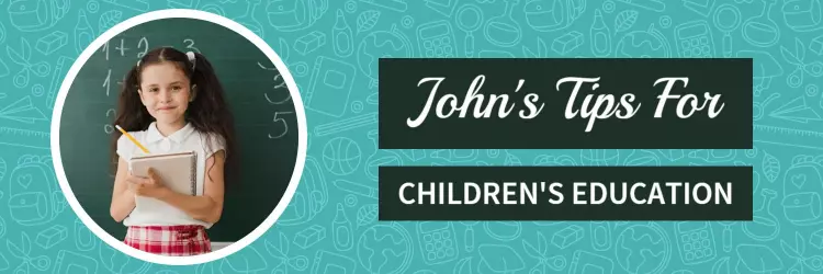 Engaging Child Learning Tips with Green Background Education Banner Template
