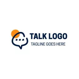 Engaging Communication Chat Design with Thoughtful Dialogue Logo Template