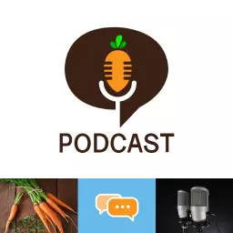 Engaging Conversation About Healthy Eating Podcast Logo Template