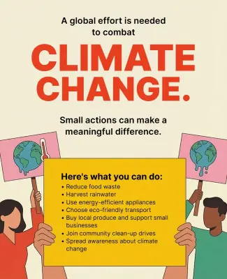 Engaging Eco-Friendly Climate Change Action Poster Template