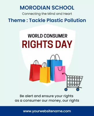 Engaging Eco-Friendly Plastic Pollution Awareness Poster Template