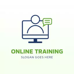 Engaging Green and Blue Design for Online Shop Logo Template